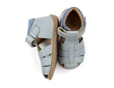 Pom Pom dusty blue sandal med velcro